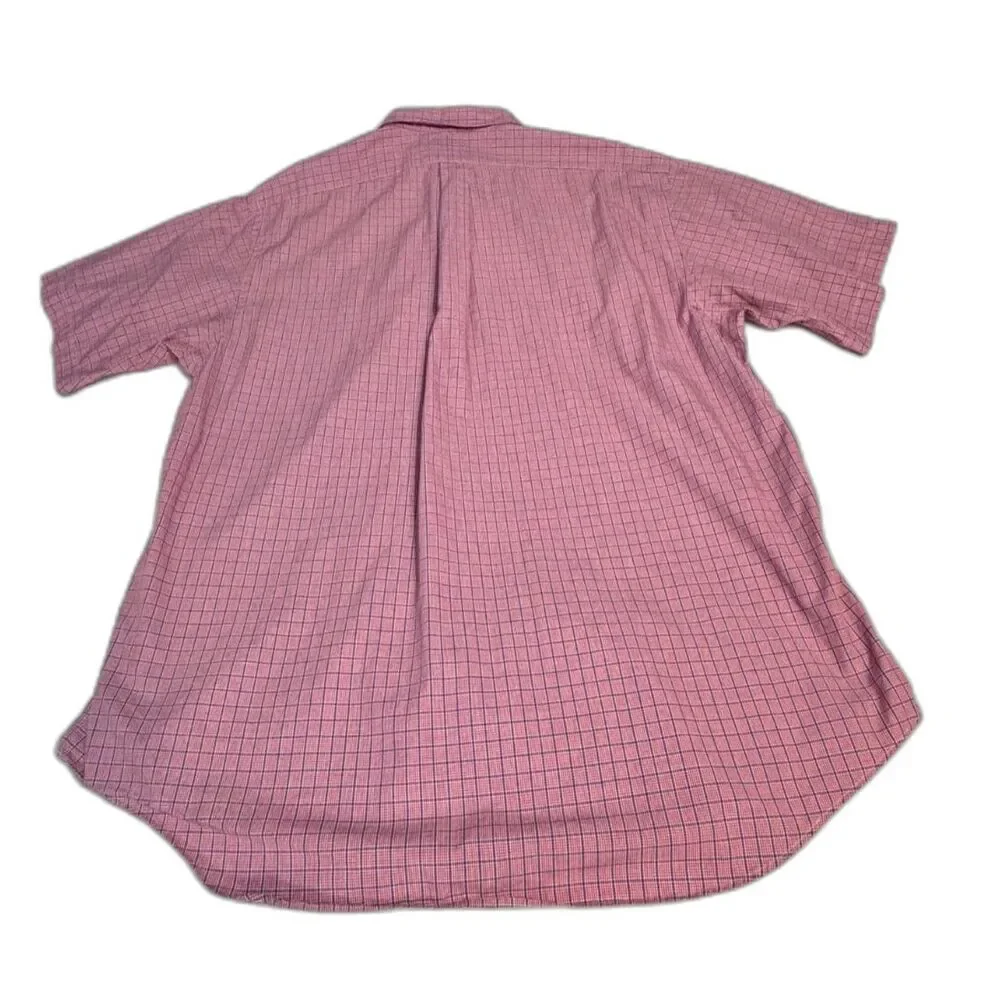 Ralph Lauren Blake XL Red Blue Plaid Button Down Shirt 100% Cotton